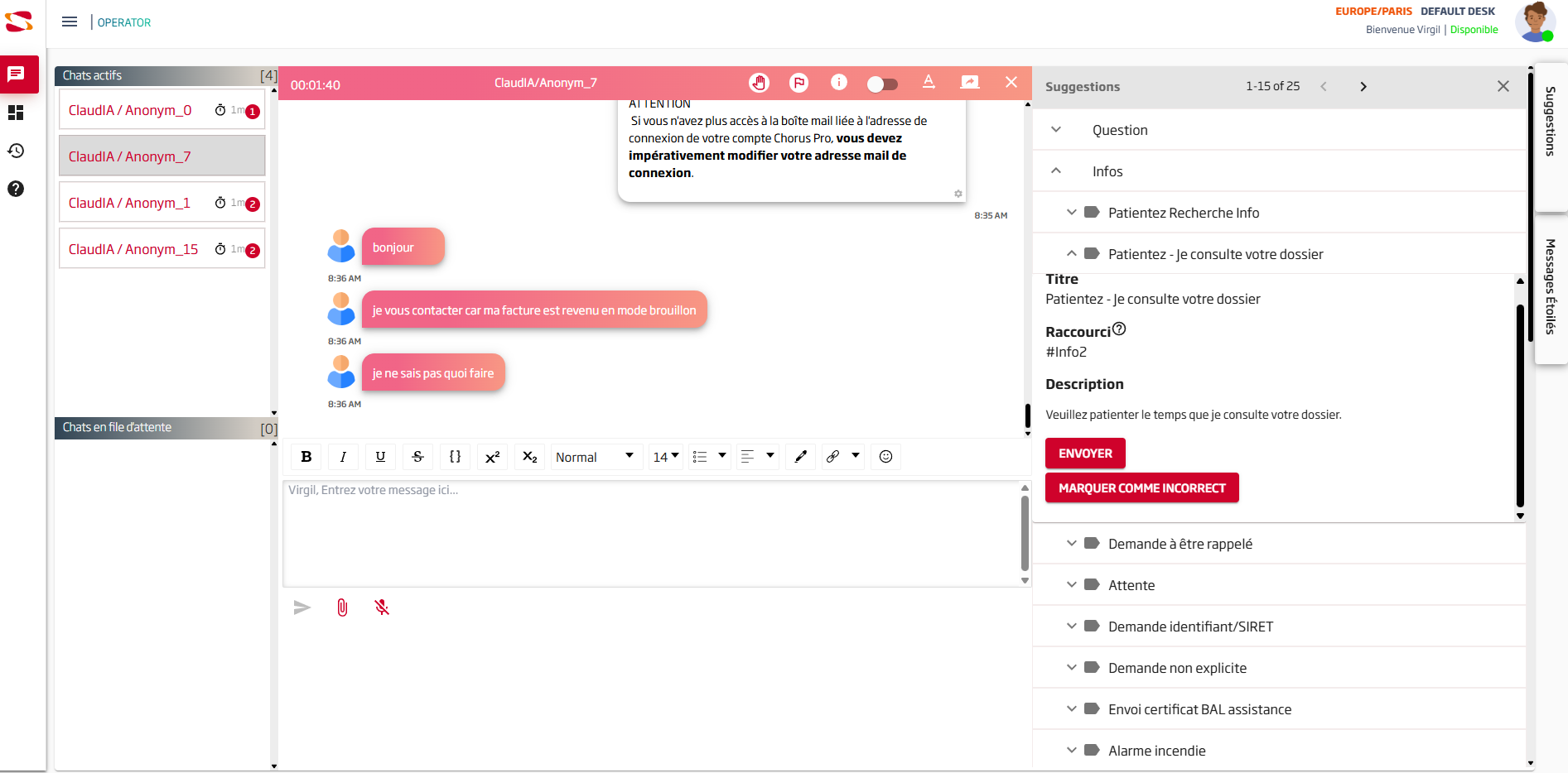 Clôture du tchat